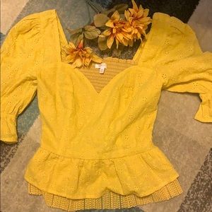 Apeach eyelet shirt size small